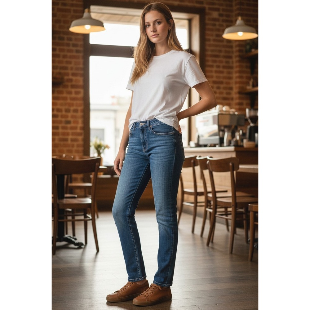 Hollister Epic Flex Skinny Fit Jeans Womens 28x30 Medium Wash Blue Stretch Denim